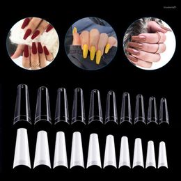 Nail Art Kits 500/100pcs Fake Nails Finger Polish Extension Tips 2 Style Transparent/white Quick Building Mold DIY Tool Set