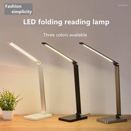 Table Lamps Creative Wireless Charging Desk Lamp Aluminum Alloy Folding Reading Bedroom Bedside Led Eye Protection Usb Read