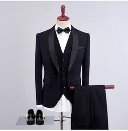 Men's Suits Male Suit Wedding Clearance Dark Grey Colour M Size Grey Groom Wear