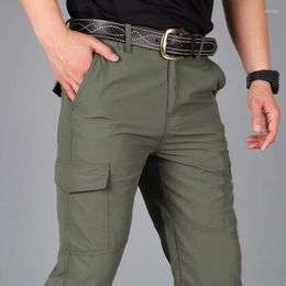 Männer Hosen Casual Sommer Cargo Männer Mehrere Tasche Taktische Männliche Militär Hosen Wasserdicht Quick Dry Plus Größe S-5Xl Hose