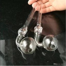 Transparent Skull Long Bend Pot Wholesale Bongs Oil Burner Pipes Water Pipes Glass Pipe Oil Rigs Smoking