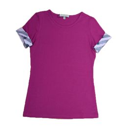 23SS Новые женские футболки Т Слим хлопок 100% женский футболка с коротки
