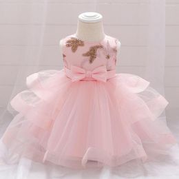 Girl Dresses Baby Girls Flower Kids Dress For Born Clothes Birthday 1 Year Tutu Party Princess Baptism Infanti