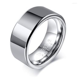 Wedding Rings LETAPI High Polished 8MM Silver Colour Tungsten Carbide Ring For Men Punk Vintage Engagement Promise Jewellery Gifts