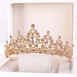 Cabeça de cabeça Coroa de casamento Tiaras shinestone diadema meninas de aniversário niva coronitas por 15 anos