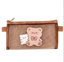 Wholesale creative pen ins clear large capacity pencil pouch student cute cartoon pencil case