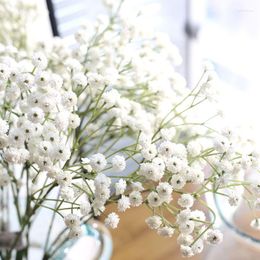 Decorative Flowers White Baby Breath Artificial For Wedding Decoration Event Party Supplies High Quality Wreaths