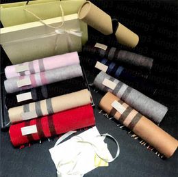 100% Cashmere Scarf Designer scarves winter Men Women quality soft thick Shawl Scarfs Fashion scarve 4 Season foulard luxury bufanda 15 Colours Original Box