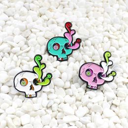 Brooches Pin for Women Men Fashion Enamel Crafts Pink Color Skull Art Coat Shirt Jewelry Metal Bag Decor Brooches and Pins for Sale