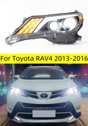 Car Headlights For RAV4 20 13-20 16 LED Headlight Assembly Upgrade DRL Xenon Bicofal Lens Tears Eye Design Lamp