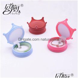 Other Fashion Small Cute Princess Veet Ring Packaging Box Holder Earring Stud Pendant Organiser Storage Gift Boxes Cases 913 Q2 Drop Dhooj