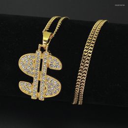 Pendant Necklaces Dollar Shape Necklace For Men Fashion Punk Hip Hop Party Club Jewelry Accessories