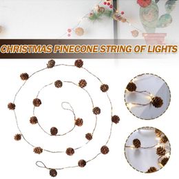 Strings 2M Pine Cones 20 LED Light Outdoor Pines Cone String Lights Christmas Nut Lamp Decoration For Bedroom Holiday Party