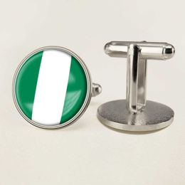 Other Arts and Crafts Nigeria National Flag Cufflinks of All Countries in the World Suit Button Suit Decoration for Party Gift Crafts