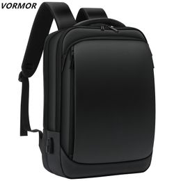 School Bags VORMOR Brand Laptop Backpack Men 14 15.6 inch Waterproof School Backpacks USB Charging Business Male Travel Bag 230214