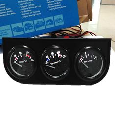 52mm Triple kit Oil Temp Gauge Water Temp Gauge Temperature Oil Pressure Gauge Sensor 3in1 Car Meter7451870