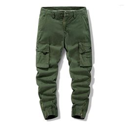 Men's Pants Cargo Joggers Men's Zipper Bottom Multi-Pocket Casual Military Style Pencil Trousers Fashion Sports For Male