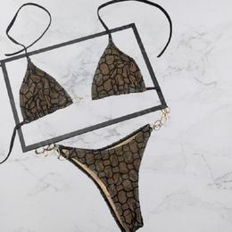 Conjunto de biquínis femininos de luxo, biquínis sexy de três pontos para banho de praia conjunto de duas peças biquíni feminino cassical roupa de banho praia