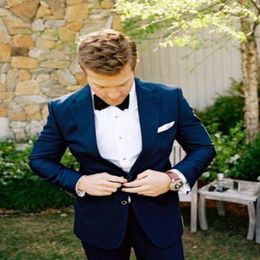 Men's Suits British Style Shawl Collar Two Button Men's 2 Pieces Slim Fit Fashion Trendy Bridegroom Wedding Tuxedos Business Wear