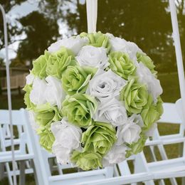 Decorative Flowers Artificial Rose Silk Flower Ball Wedding Decorations Hanging Kissing Centrepieces Party