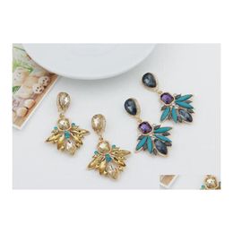 Dangle Chandelier Earrings For Woman Statement Korean Bohemian Earring Gemstone Diamond Drop Crystal Delivery Jewellery Dhcvl