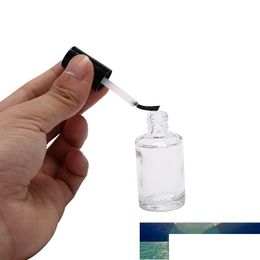 Storage Bottles Jars Transparent Glass Empty Nail Polish Bottle With Brush Cosmetic Containers 10Ml 15Ml High Quality Drop Deliver Dhlvf