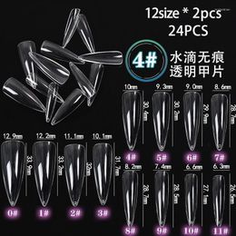 False Nails 24PCS/Lot Celar V Straight Round End A Drop Square Full Acrylic Ballet Coffin Nail Tips Fake Finger Tip Manicure DIY Set