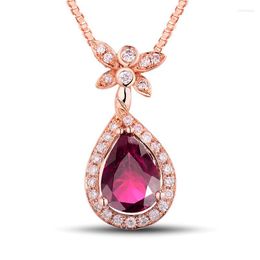 Pendant Necklaces MENGYI Fashion High Grade Jewelry Dragonfly Water Drop Rose Color Necklace Women's Wedding Gift