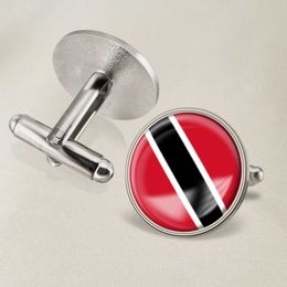 Trinidad and Tobago National Flag Cufflinks Suit Button Suit Decoration for Party Gift Crafts