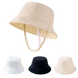 Caps Hats Solid Color Baby Hat Spring Summer Soft Children Girl Boy Sun Outdoor Casual Toddler Panama Fisherman Cap 230213