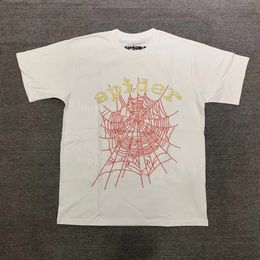 23ss Men t Shirt Pink Young Thug Sp5der 555555 Mans Women 1 Quality Foaming Printing Web Pattern Tshirt Fashion Top Tees 7557