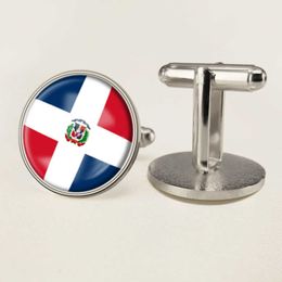 Dominican Republic Flag Cufflinks All Over the World Flag Cufflinks Suit Button Suit Decoration for Party Gift Crafts