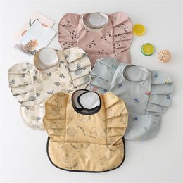 Bibs Burp Cloths Baby Bibs INS Nordic Style Angel Feed Pocket Burp Girl Boy Infant Meals Bib Waterproof Easy Clean Cute Elephant Soft PU 230213