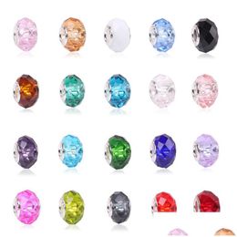 Other Colorf Big Crystal Facets Beads Fit Pandora Bracelet Charms European Fashion Women Diyjewelry Accessories Drop Deliver Dhgarden Dhhxs