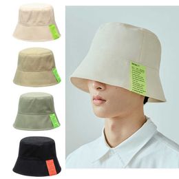 Wide Brim Hats Label Bucket Hat For Women And Men Hip Hop Letter Solid Color Fisherman Hats Bob Casual Sunscreen Panama Hat Cloth Basin Caps R230214