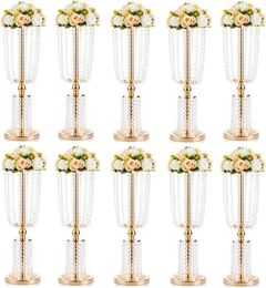 decoration tall 50cm/110cm Acrylic Crystal Wedding Road Lead Table Flower Stand Candlestick Centrepiece Event Party Wedding Decoration