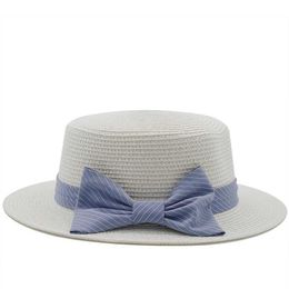 Wide Brim Hats New Foldable Wide Brim Floppy Girls Bow Straw Hat Sun Hat Beach Women Summer Hat UV Protect Travel Cap Lady Cap Female R230214