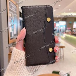 Fashion Designer Wallets Phone Cases for iphone 13 12 11 pro max X Xs XR Xsmax High Quality Embossed Lychee Leather Card Holder Po281l