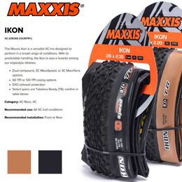 Tyres MAXXIS IKON Folding MTB Bicycle Tyre 26x2.20 27.5x2.20 29x2.20/2.35 Original Mountain Bike Tyre XC Off-road Cycling Part 0213