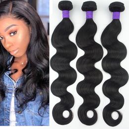 Hair Bun Maker Body Wave Bundles Human Weave Weft s 13 Bundle Peruvian 100 Unprocessed Virgin Remy Natural Black for Woman 230214