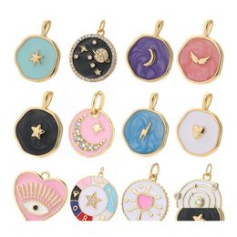 Charms Moon Star Heart For Jewellery Making Supplies Bohemia Colorf Cute Pendant Charm Diy Earrings Necklace Drop Delivery Findings Com Dhusl