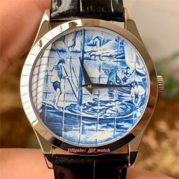 FL 5089G-061 watch 38.6mm Automatic mechanical movement fine steel watch True micro-painted enamel craft