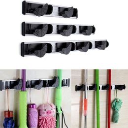 Hangers & Racks Multiduction Aluminium Wall Mounted Mop Broom Holder Brush Rack Cloth Hanger