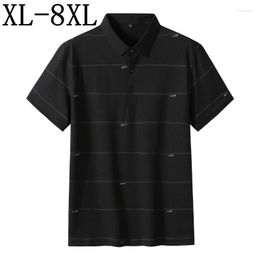 Men's Polos 8XL 7XL 6XL Summer Short Sleeve Polo Shirt Men Tops Comfortable Breathable Mens Business Male Shirts Casual Homme