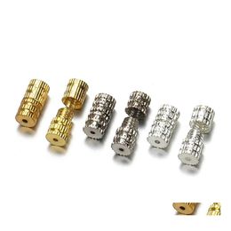 Clasps Hooks Cylinder Screw Fasteners Buckles For Jewelry Making Necklace Bracelet Rope End Closure Connector Diy Findings Drop De Dhaui