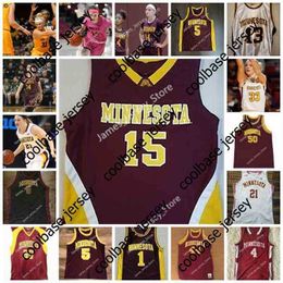 College Basketball Wears College NCAA Custom Minnesota Golden Gophers Stitched Basketball Jersey 5 Isaiah Ihnen Eric Curry Payton Willis