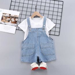 LZH Baby Summer Clothing Boy Sets ShortSleeved TShirt Overalls Suit Girls Costume Toddler Kids Outfit For Newborn Set