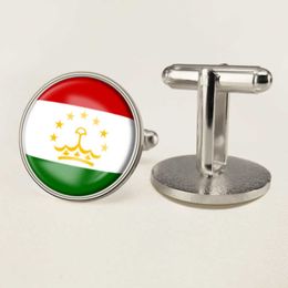 Other Arts and Crafts Tajikistan National Flag Cufflinks of All Countries in the World Suit Button Suit Decoration for Party Gift