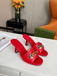 Slippers, sandals, cat heels, holiday sandals, multi-color high heels, new soft soles, thin heels, women's banquet luxury 35-43