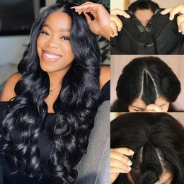 Lace s V Part Human Hair Body Wave Upgrade No Leave Out Glueless Pre Plucked Remy 230214